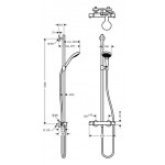 Душевая система наружного монтажа Hansgrohe Croma Select S Multi SemiPipe 27247400 Душевая система наружного монтажа Hansgrohe Croma Select S Multi SemiPipe 27247400